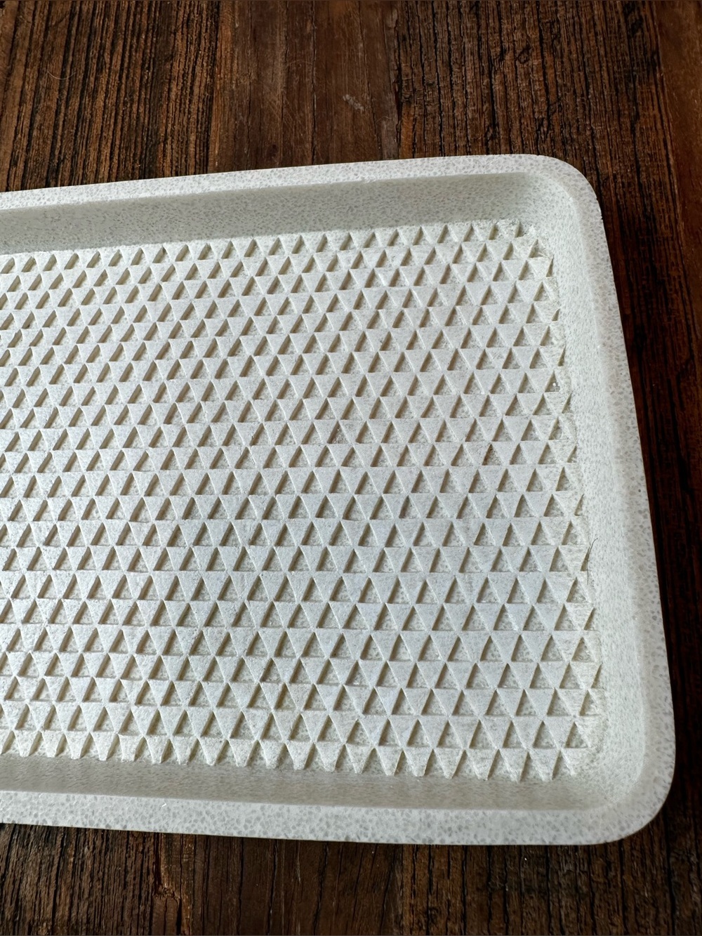 Textured cream Rectangular Tray - Picture 2 of 5